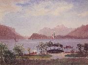 Albert Bierstadt Italian Lake Scene oil on canvas